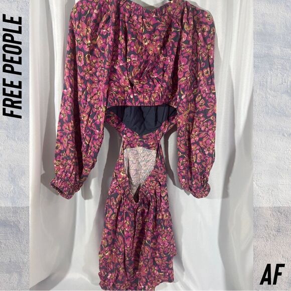 FREE PEOPLE JAEL FLORAL MINI DRESS NEW XS - Picture 5 of 8